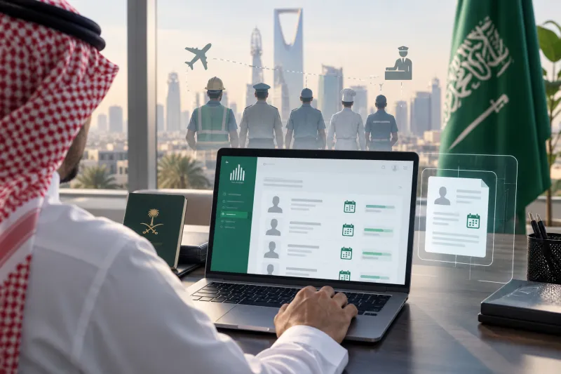 عبر «أبشر أعمال».. الجوازات توضح طريقة إصدار تقرير مدة بقاء العمالة