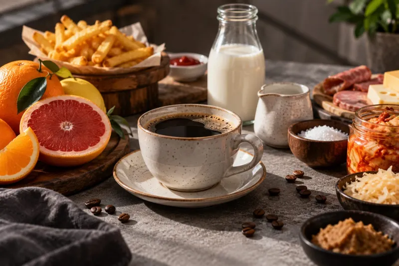 5 أطعمة احذر تناولها مع القهوة.. بينها الحمضيات والحليب