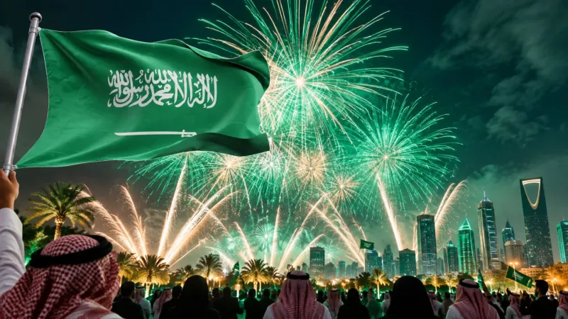 كيف احتفى النجوم العرب باليوم الوطني السعودي 96