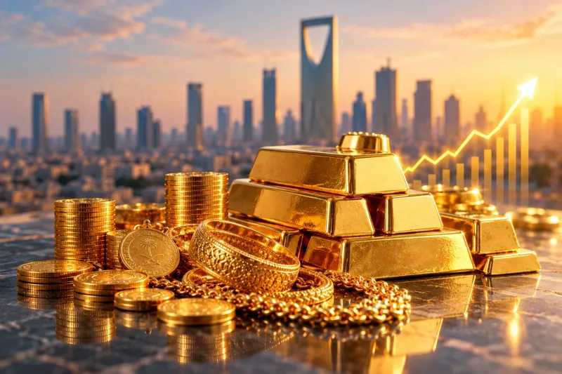 ارتفاع أسعار الذهب في السعودية اليوم الخميس 15 أكتوبر 2026