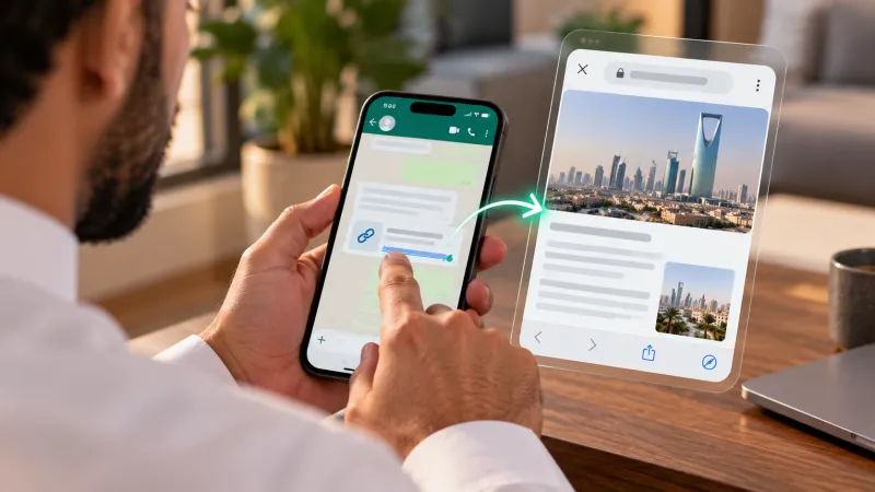 واتساب يختبر ميزة جديدة لتصفح الروابط داخل التطبيق