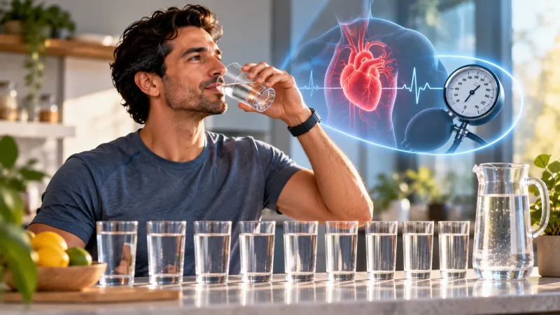 شرب الماء وعلاقته بارتفاع ضغط الدم.. هل توفر 8 أكواب يوميًا وقاية فعلية؟
