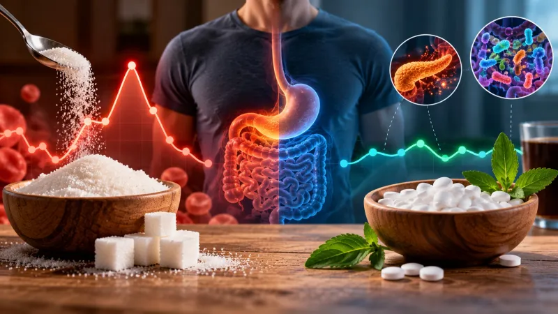 بدائل السكر تحت المجهر.. كيف تؤثر المحليات الصناعية على بكتيريا الأمعاء والجلوكوز؟