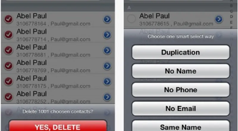 تطبيق لحذف الأسماء المكررة على أجهزة أبل