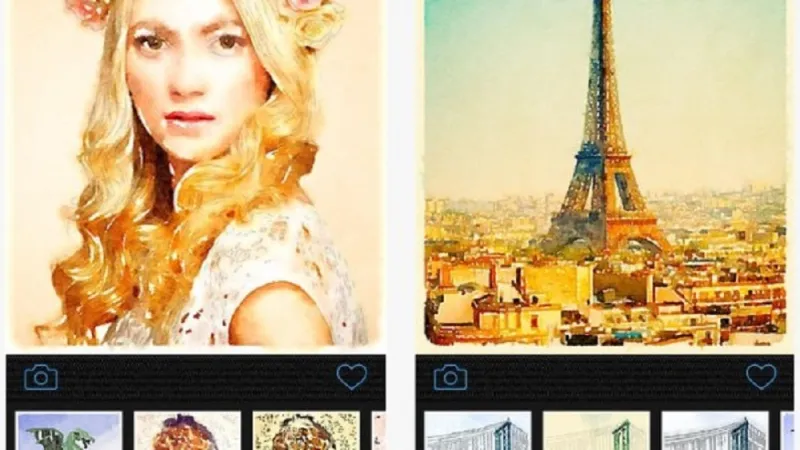 تطبيق لتحويل الصور إلى لوحات رسومية على iOS