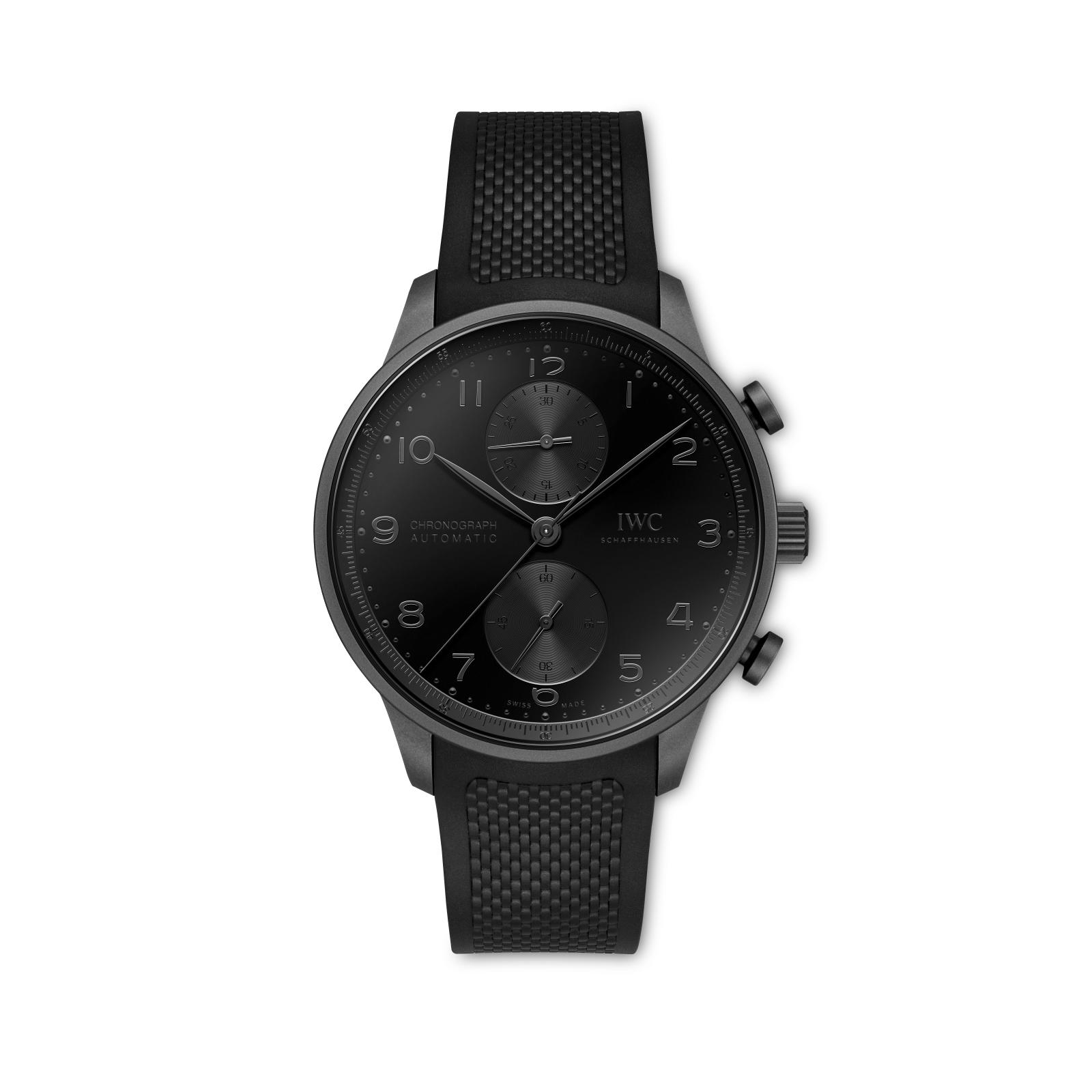 ميناء ساعة Portugieser Chronograph Ceratanium باللون الأسود