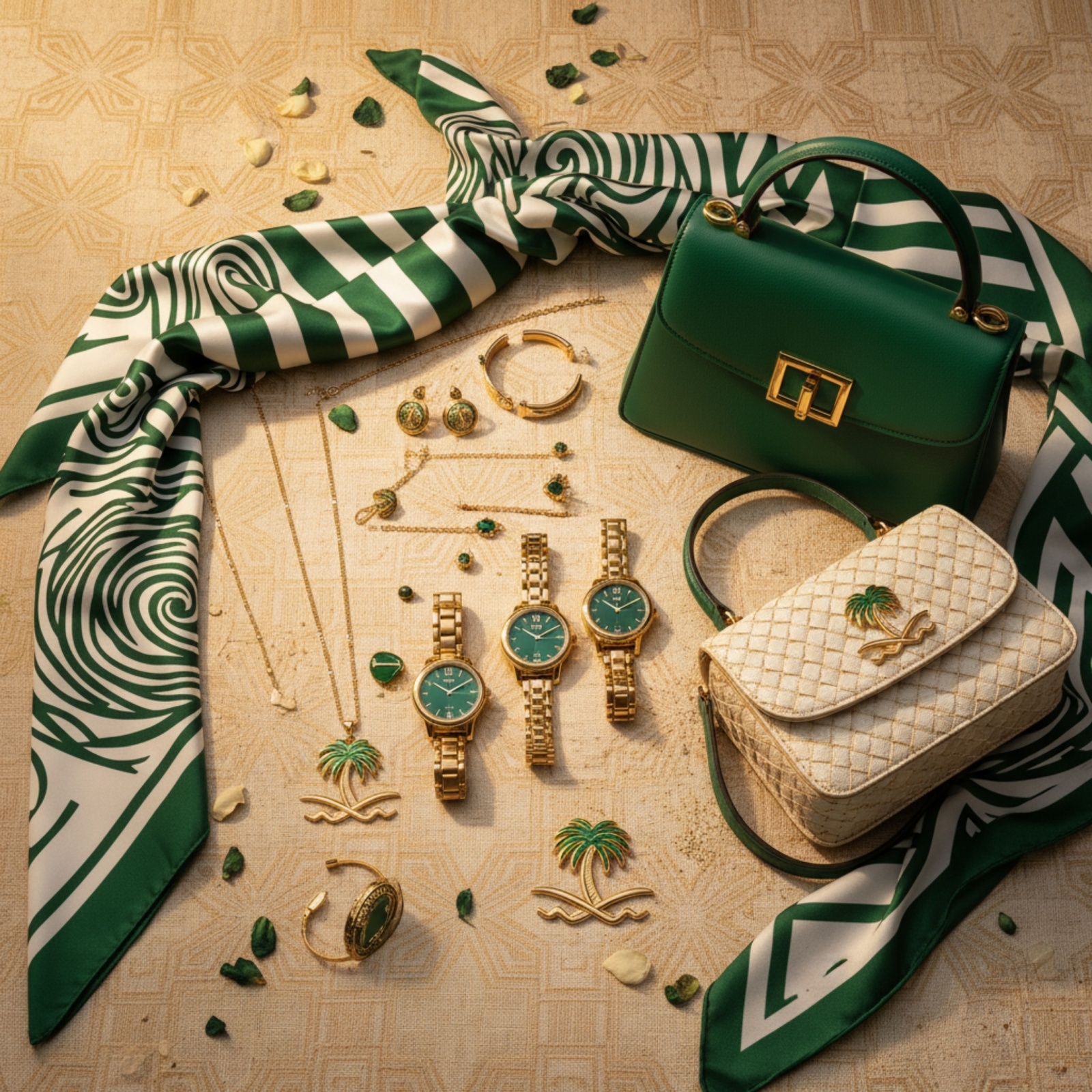 إكسسوارات فاخرة تعكس الانتماء للمملكة العربية السعودية