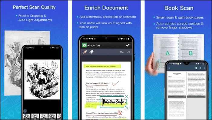 تطبيق CamScanner لأجهزة مختلفة