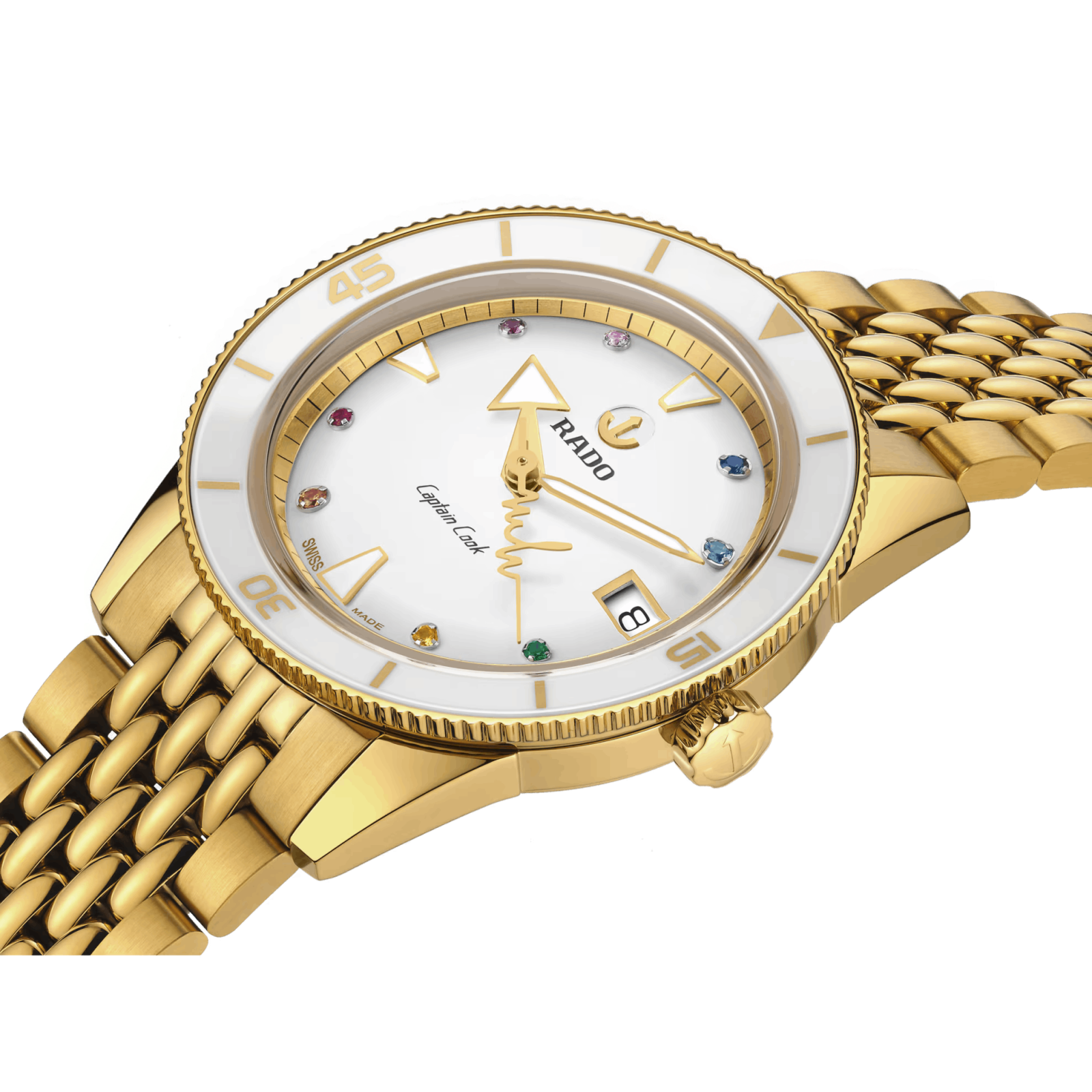 ساعة Rado بتصميم ذهبي مع توقيع “Heartbeat” على عقرب الثواني