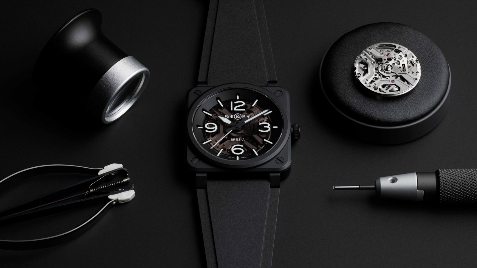  BR-03 Skeleton Black Ceramic  من Bell & Ross