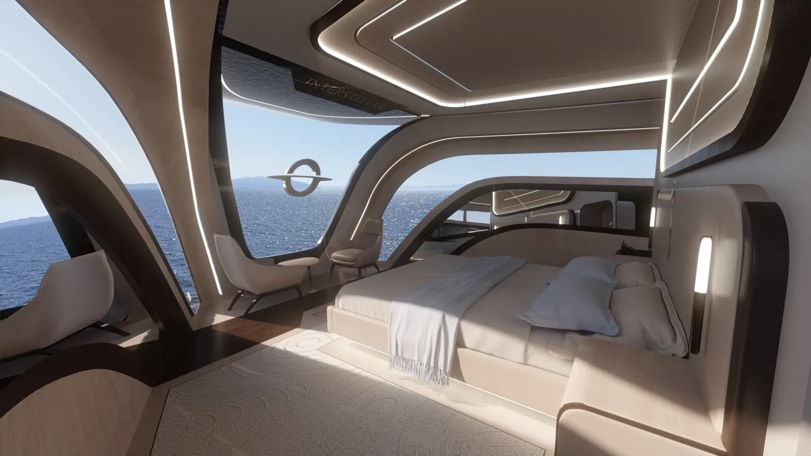 يخت Interstellar يكشف عن كبينة VIP بانورامية بطابع مستقبلي - courtesy of InMind Design