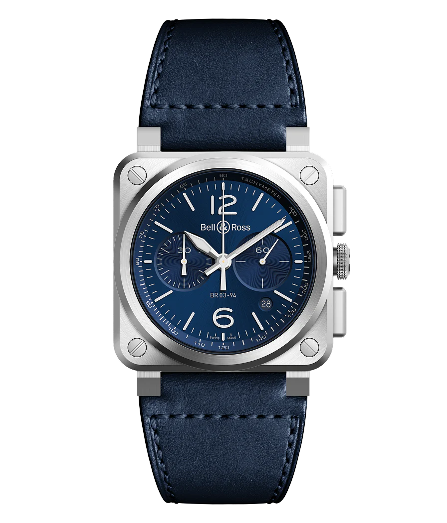 ساعة تقنية بعلبة مربّعة مستوحاة من عدّادات الطيران والسرعة - المصدر: Bell & Ross