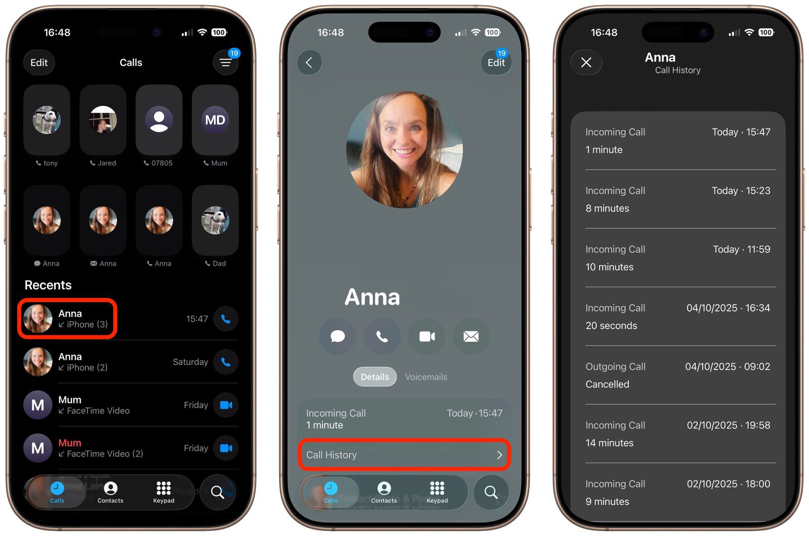 مزايا iOS 26 الجديدة لتتبع المكالمات السابقة