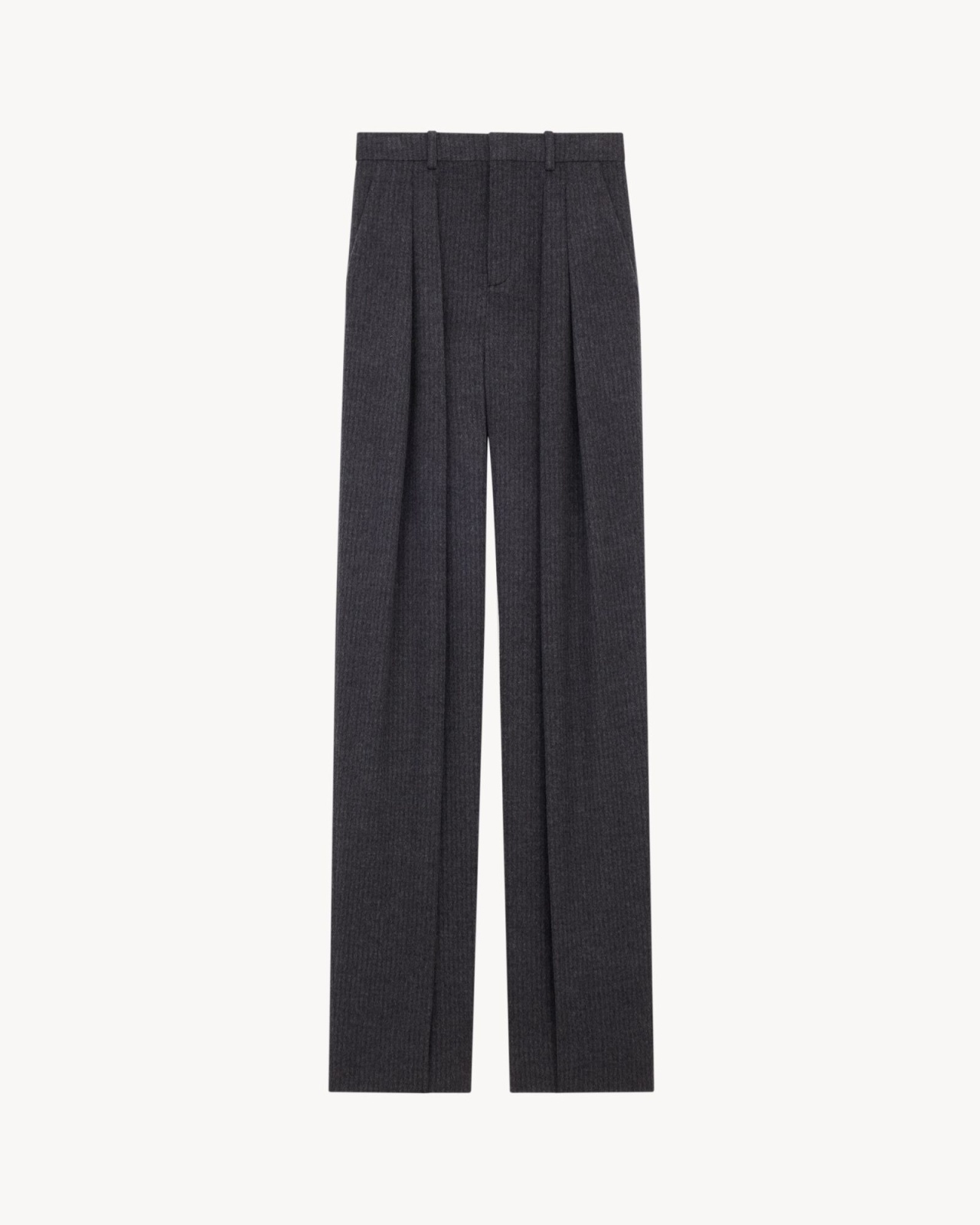 سروال من علامة سان لوران Saint laurent بنمط High Rise Pants 