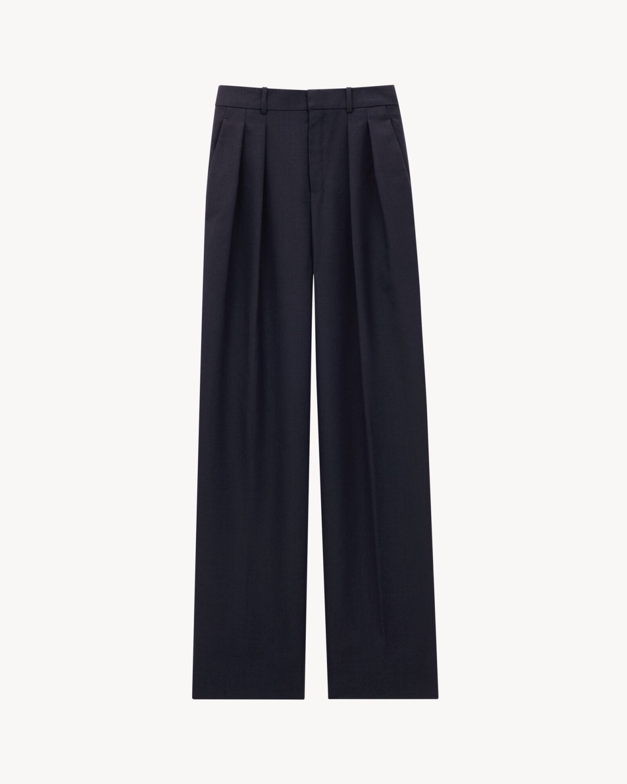سروال من علامة سان لوران Saint laurent بنمط Low Waisted Pants 