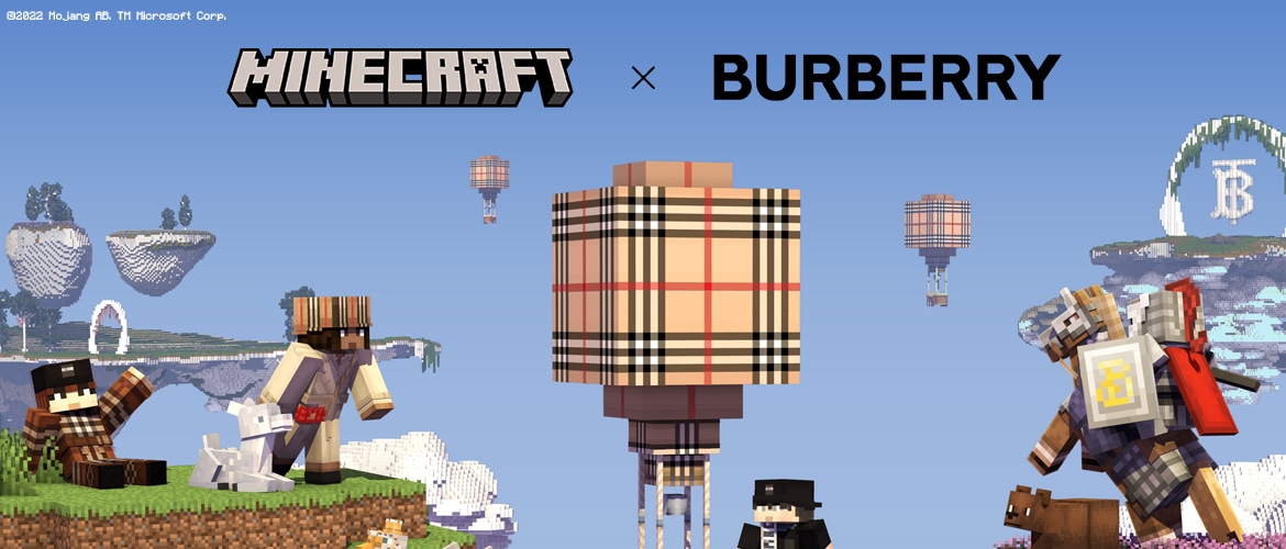 تعاون علامة بربري Burberry مع لعبة ماينكرافت Minecraft