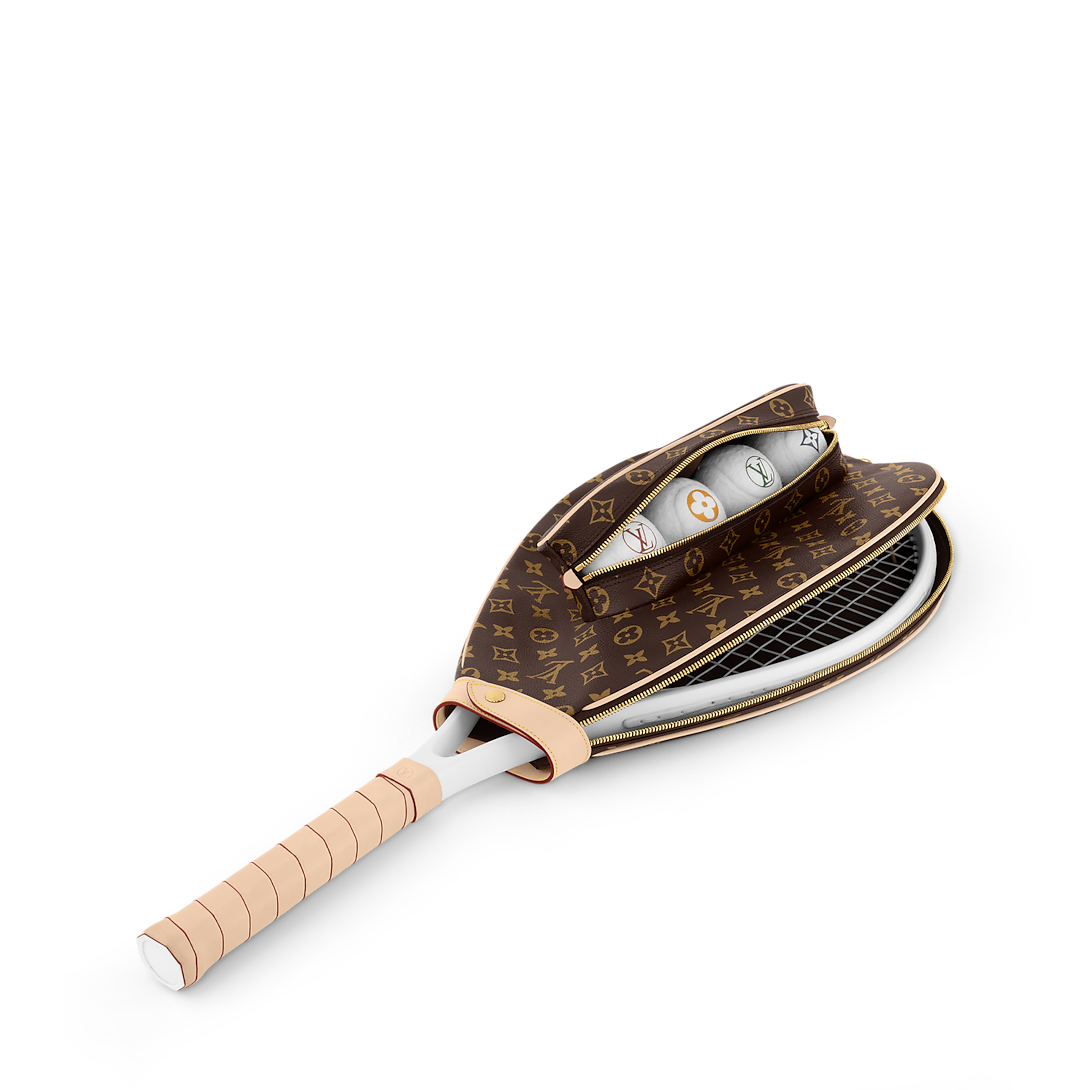مضرب لرياضة الراكيت مع ثلاث كرات بنمط Suzanne Racket Pouch من علامة لويس فيتون Louis Vuitton