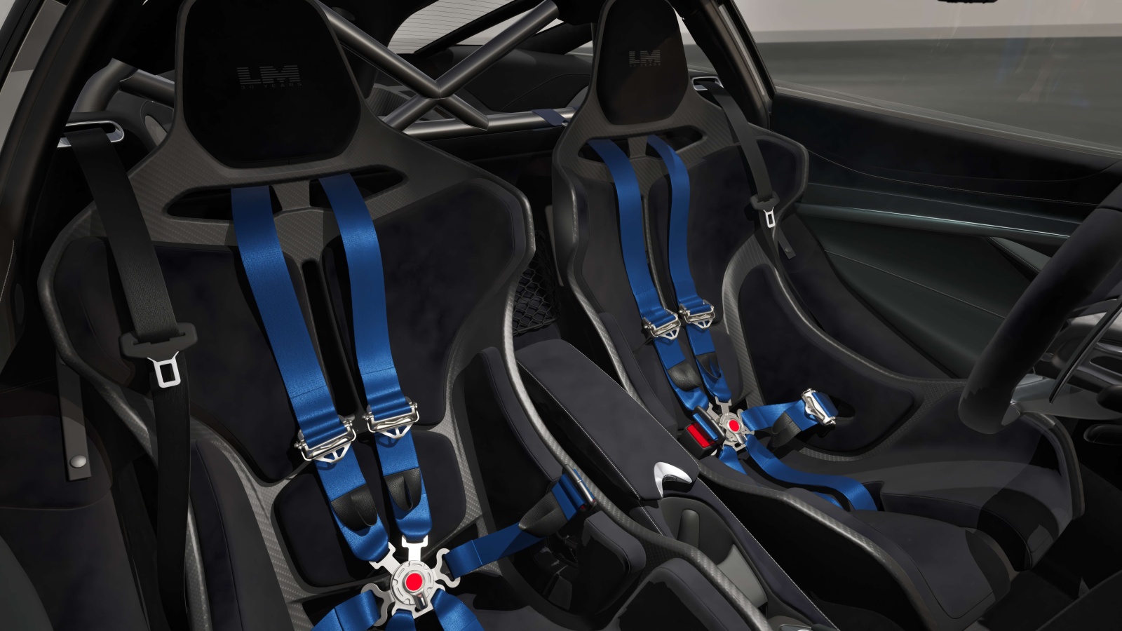 المقاعد تتخذ شكل الدلو بحيث يتصل قسمها السفلي بظهر المقاعد دون مفصلات للمزيد من الأمان - المصدر: Mclaren