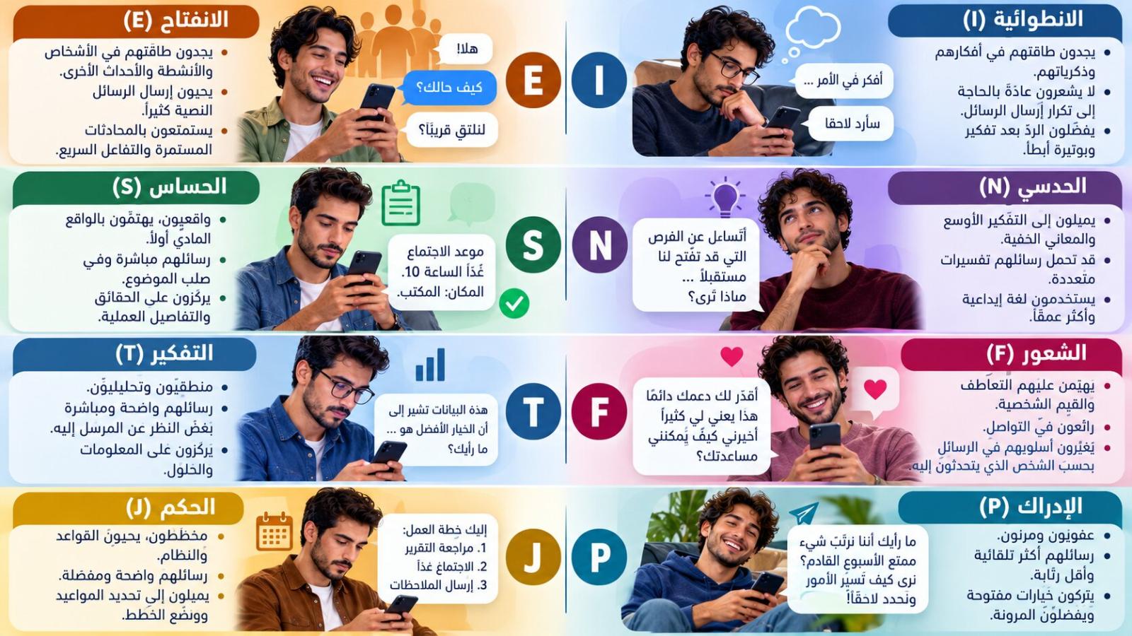 تصنيفات الشخصيات وانعكاس ذلك في طريقة كتابة الرسائل