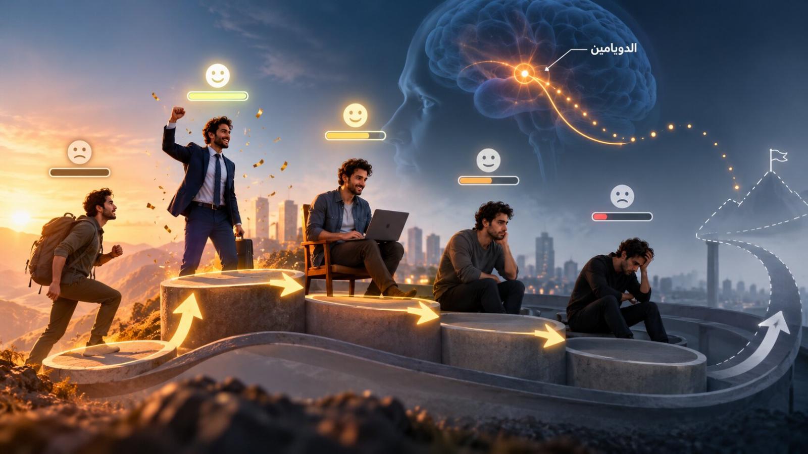 التكيف مع المتعة قد يحدث بعد تحقيق الأهداف، فتختفي السعادة ويبدأ السعي لهدف جديد