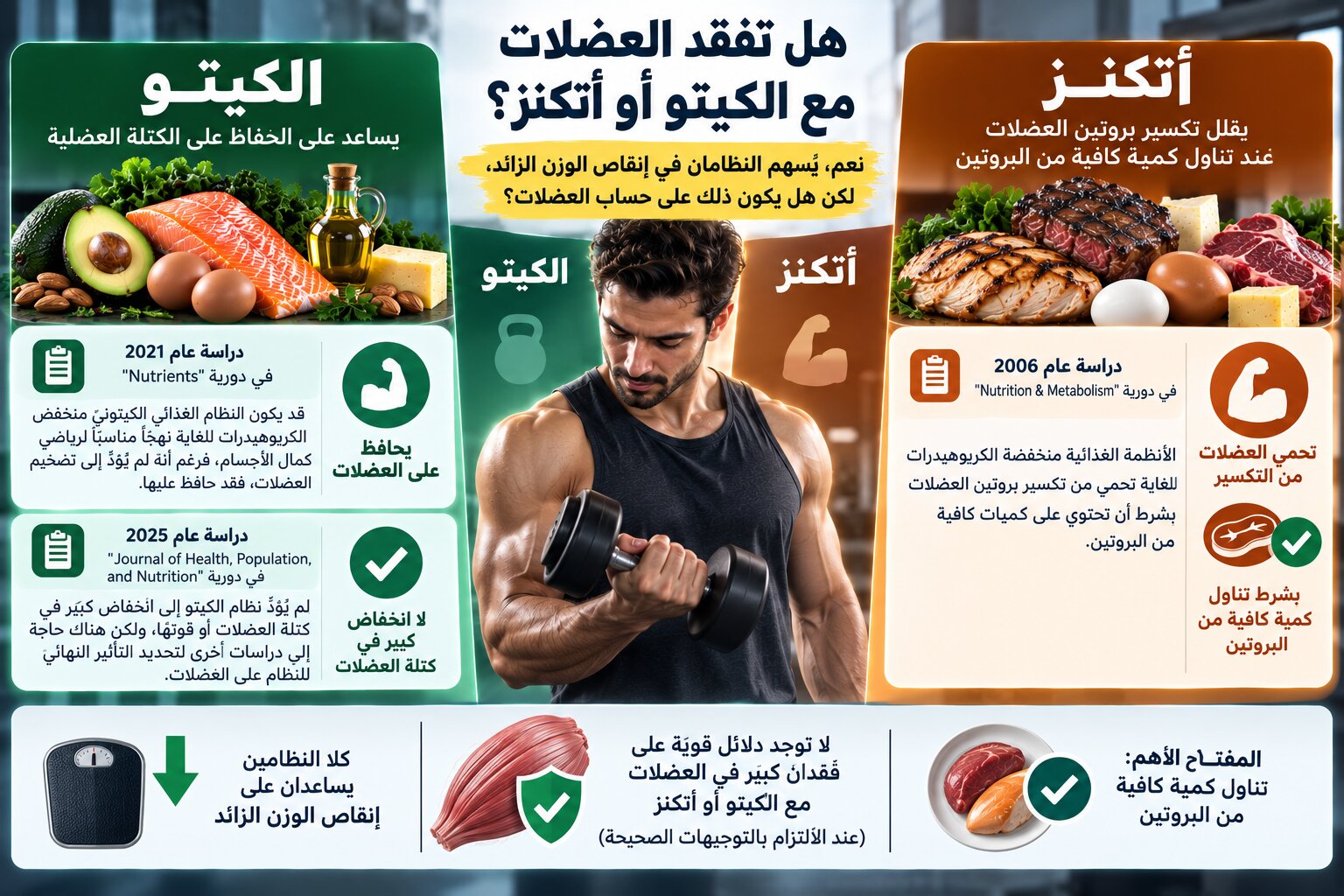 توافر ما يكفي من البروتين هو الأساس للحفاظ على كتلة العضلات في الأنظمة الغذائية منخفضة الكربوهيدرات
