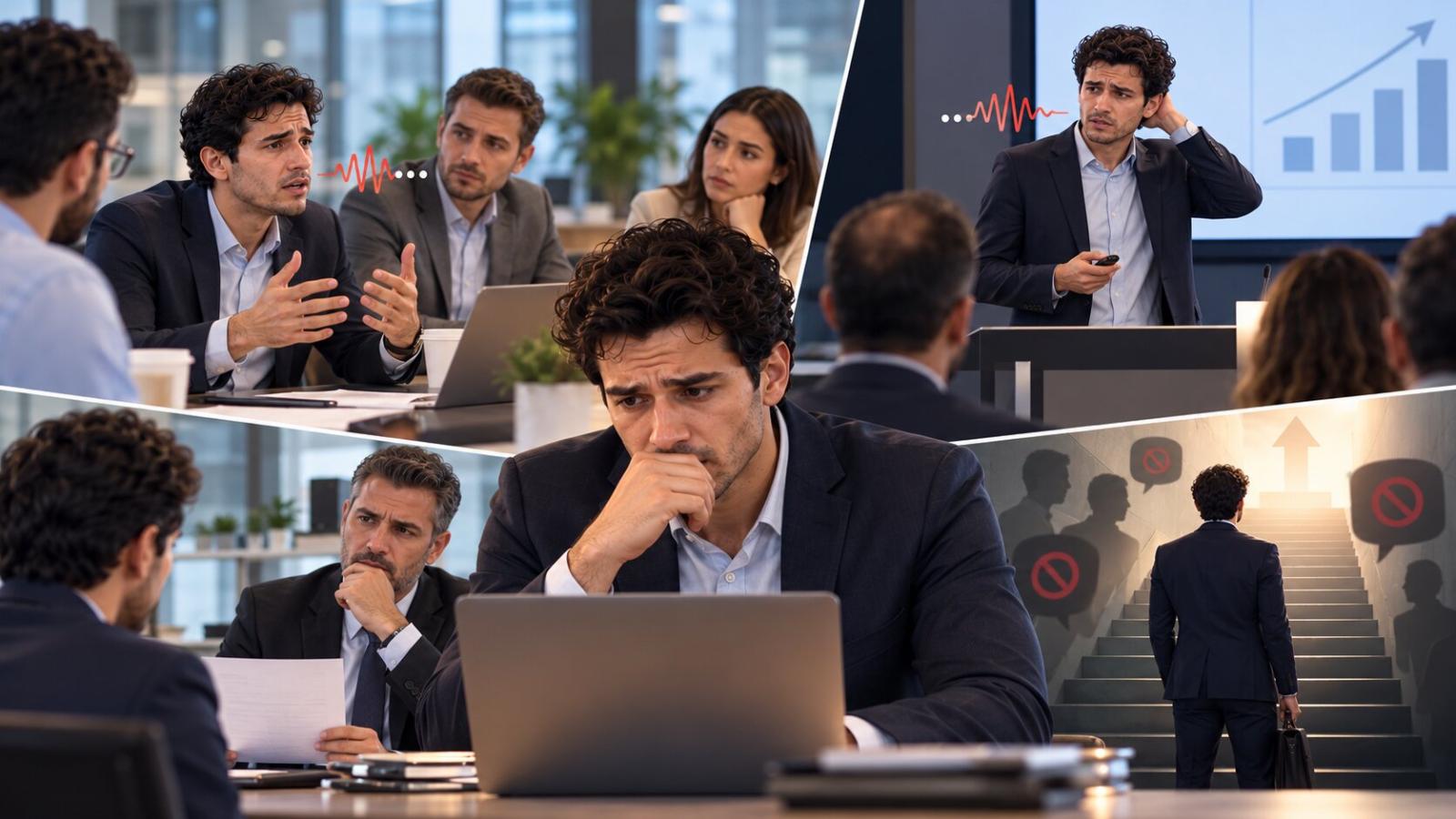 تحديات التواصل اللفظي تخفض المشاركة في الاجتماعات، ويعتقد 70% من المتلعثمين أن فرصهم أقل في الترقية أو التوظيف