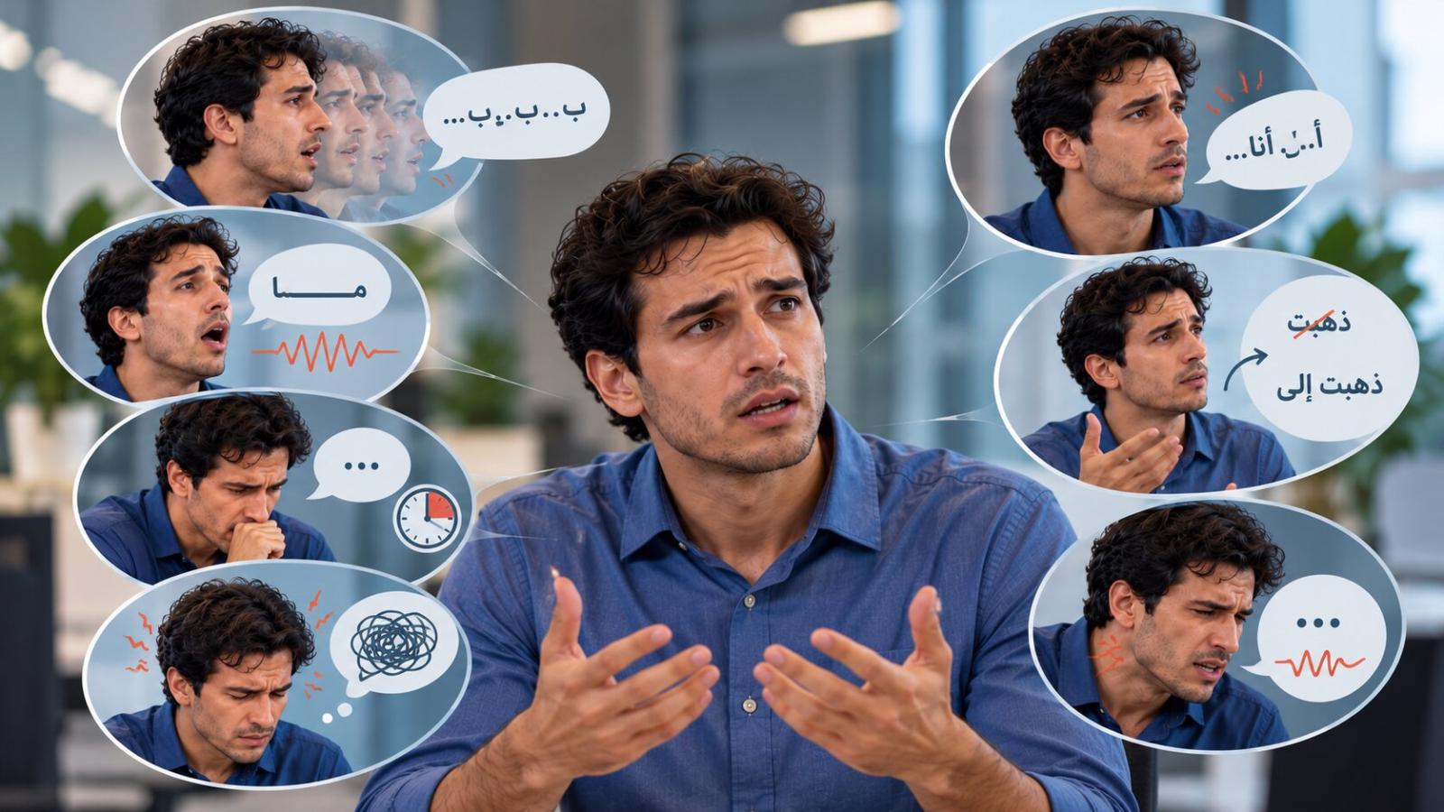 تكرار الأصوات والانقطاعات وسط الكلام من علامات التأتأة