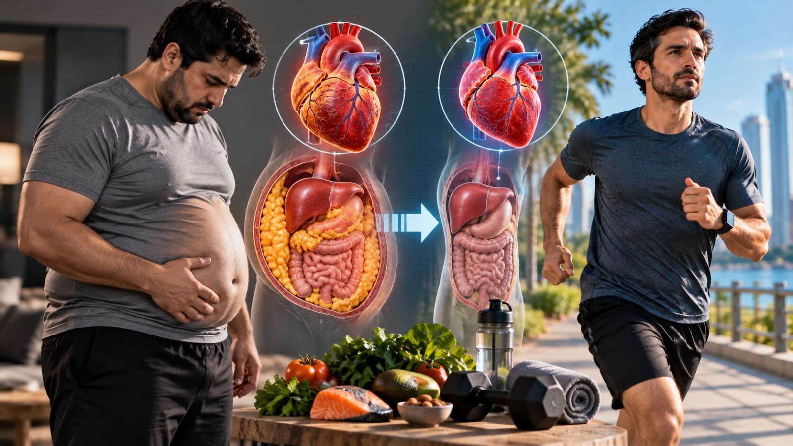تساعد التمارين الرياضية على تقليل الدهون الحشوية ما يخفض خطر الإصابة بأمراض القلب