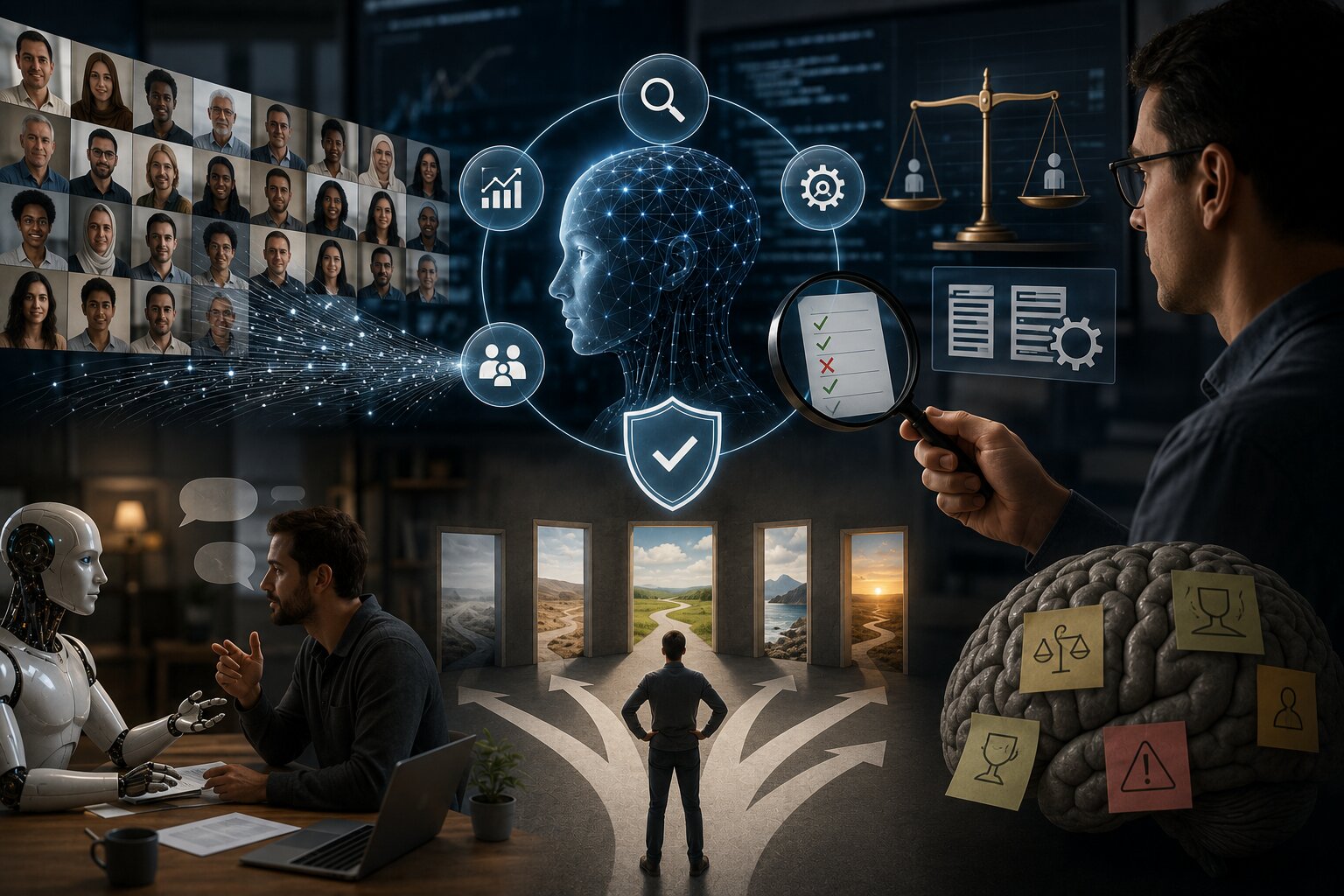 كسر دورة الانحيازات المعرفية بين البشر والآلة بالتعامل مع كل على حدة ومناقشة الذكاء الاصطناعي عند التعامل معه