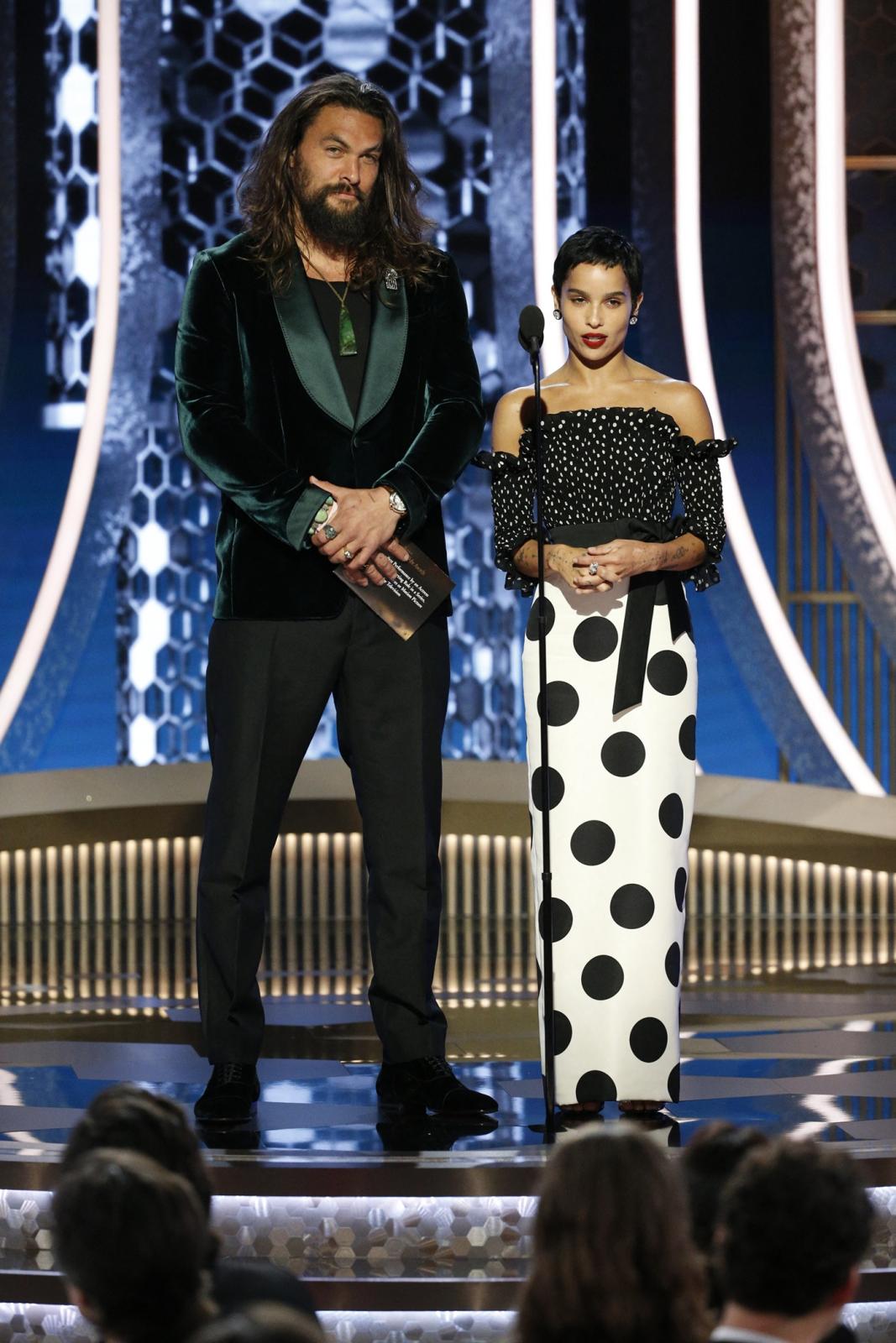 جيسون موموا في حفل توزيع جوائز Golden Globes 2020 مرتديًا ساعة Ballon Bleu