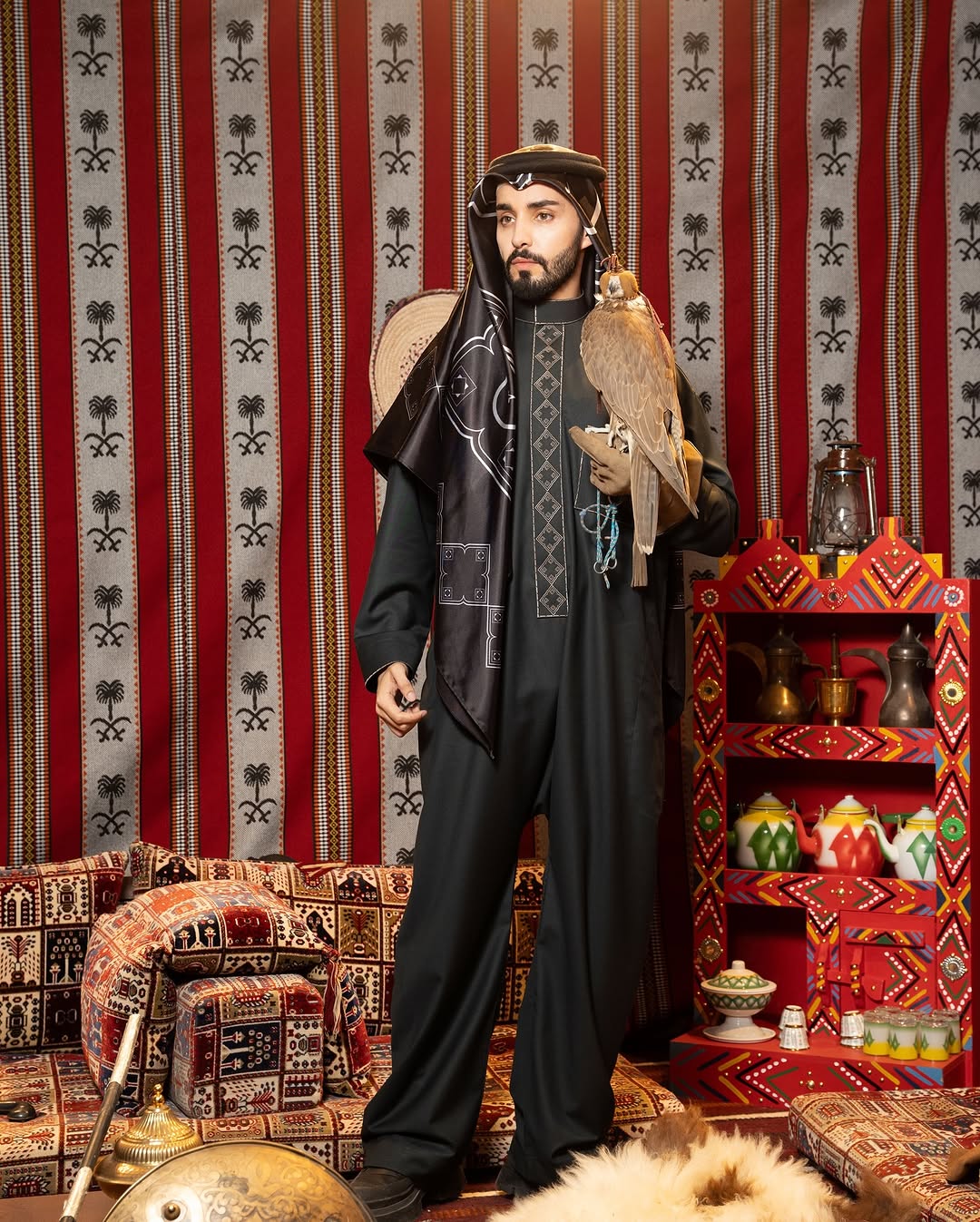 إطلالة غير تقيلدية لراكان الحمدان في كأس السعودية للفروسية