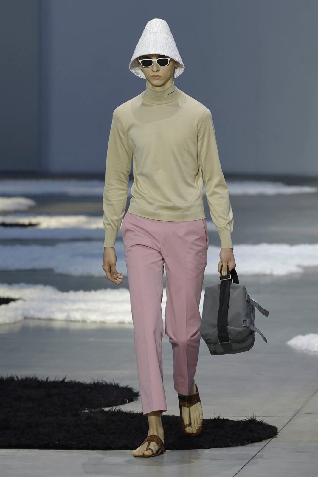 لون مميز لسروال من القطن بتصميم أنيق