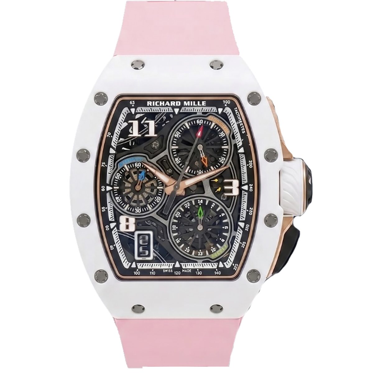 ساعة RM 72-01 Lifestyle Flyback Chronograph وردية اللون 