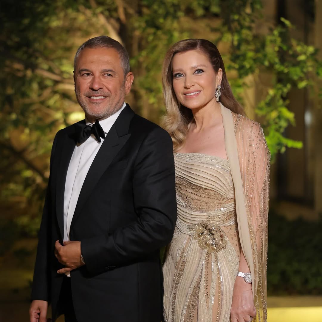 إيلي صعب وزوجته في حفل زفاف ابنهما سيليو إيلي صعب