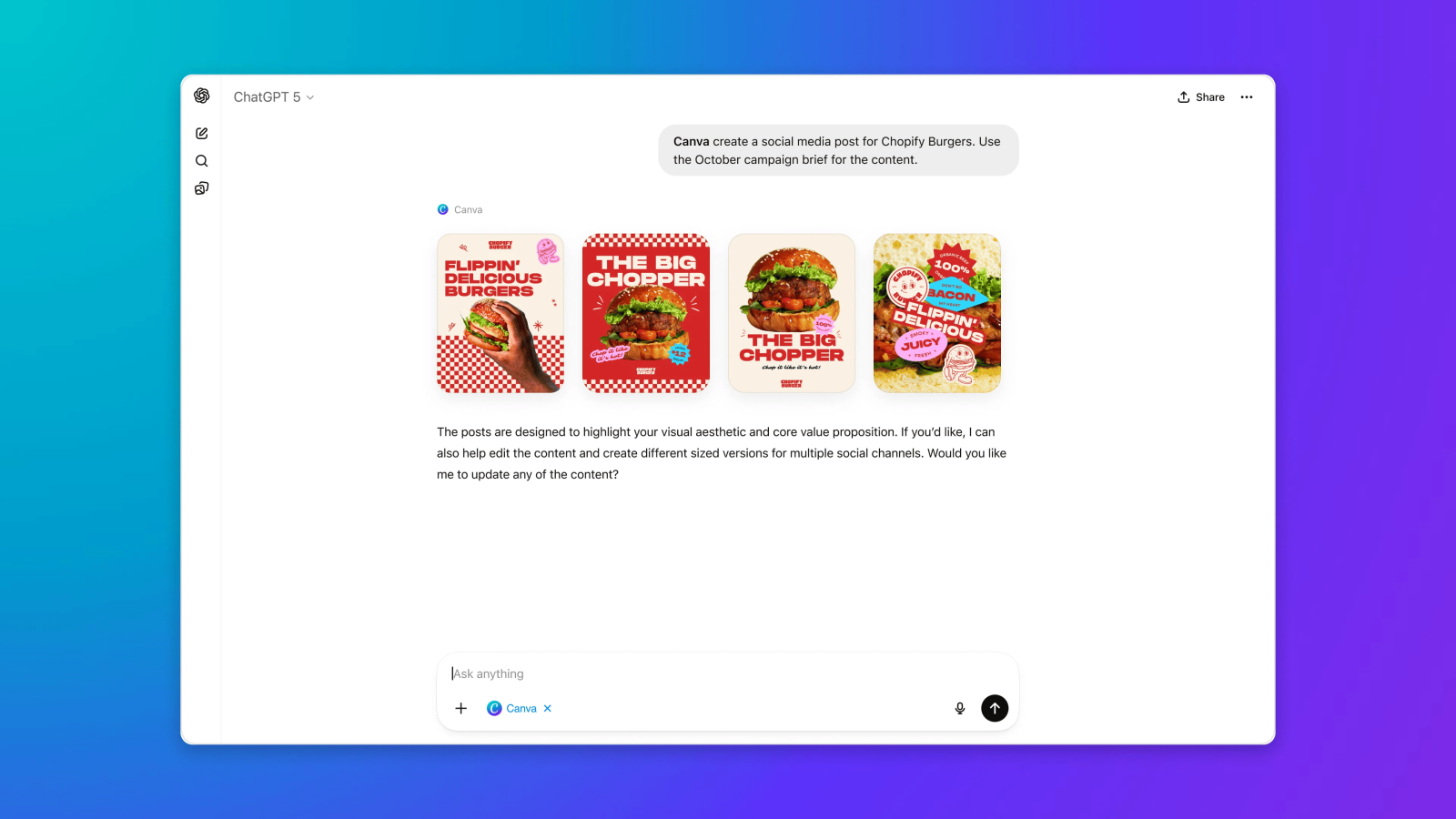 تكامل ChatGPT مع Canva