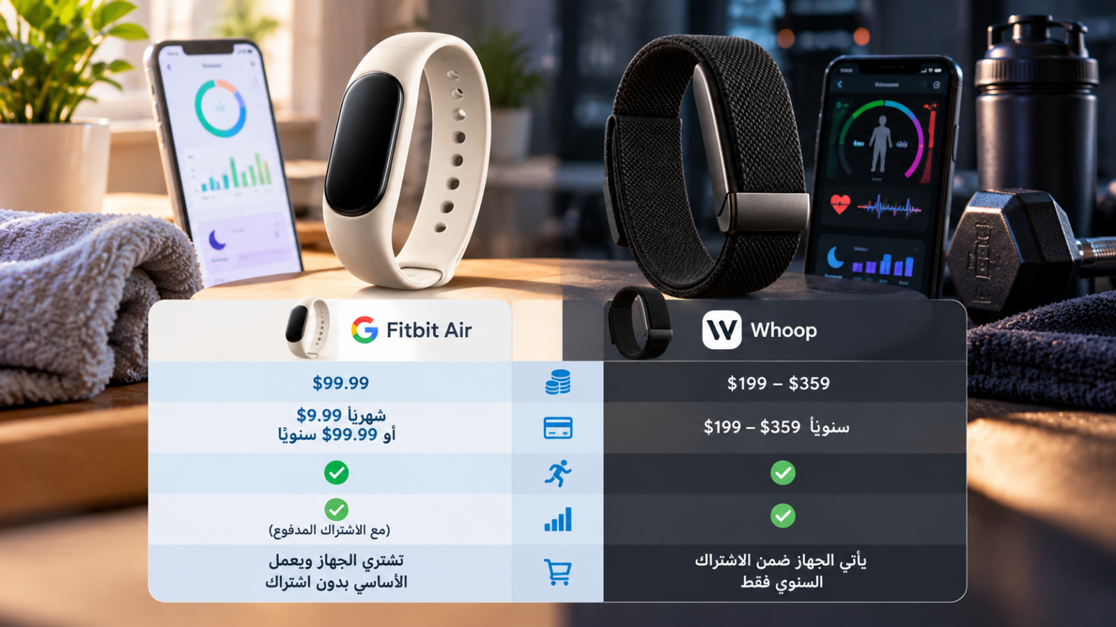 مقارنة بين الجهازين 