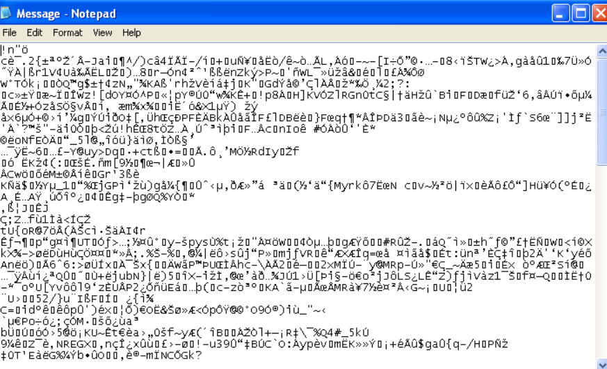 مثال على ملف عشوائي يتم فتحه تلقائيًا بواسطة فيروس MyDoom
