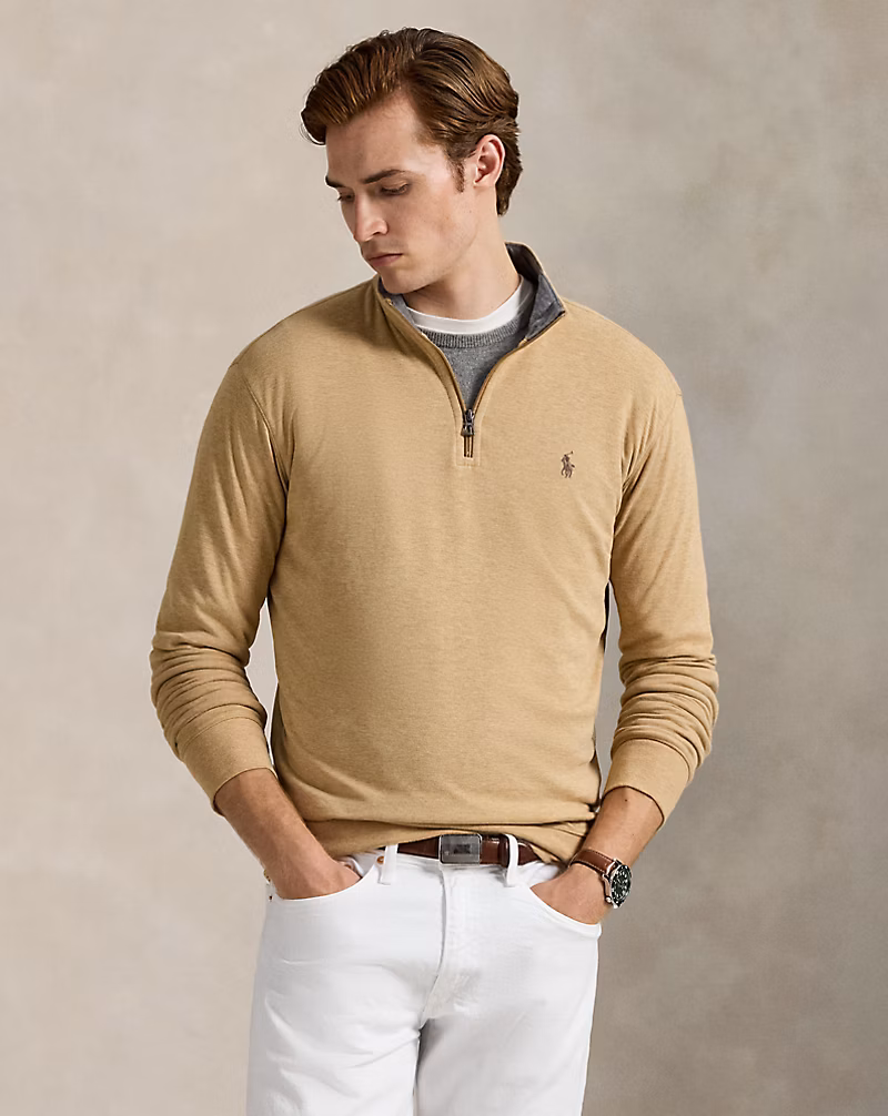 سترة Quarter Zip قطنية من Polo by Ralph Lauren