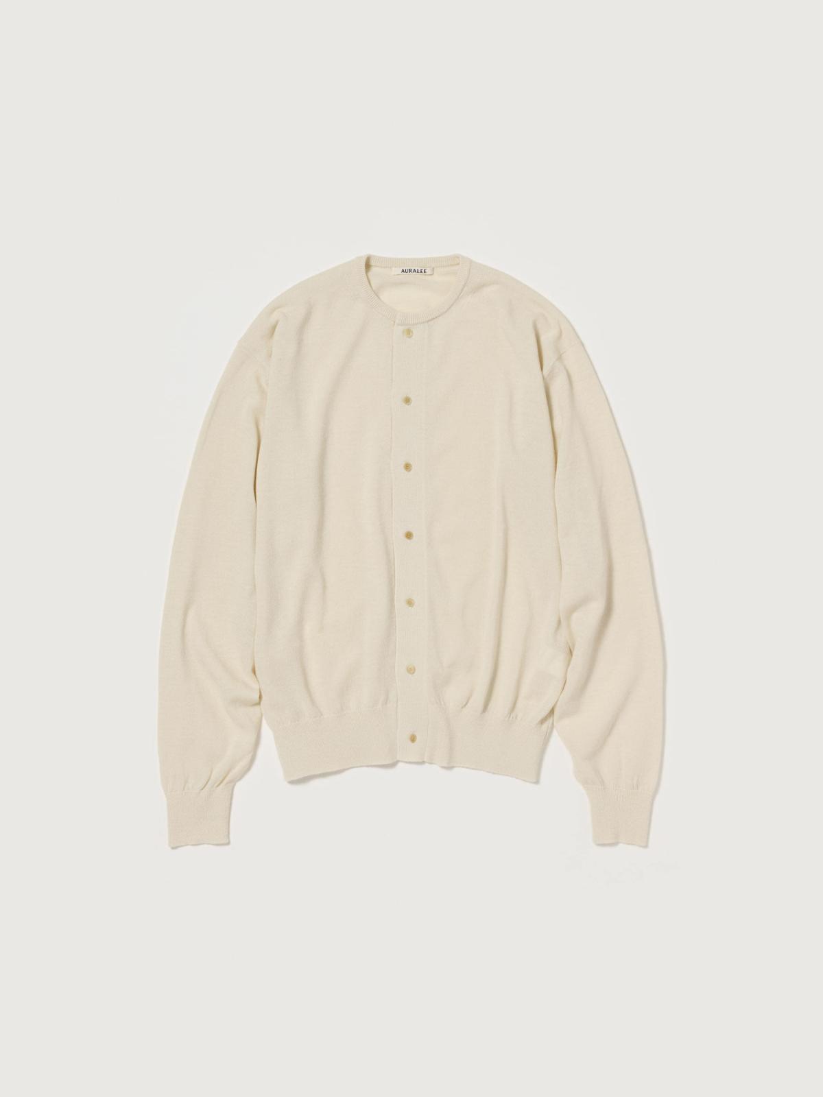 سترة  من Auralee CASHMERE HARD TWIST KNIT CARDIGAN