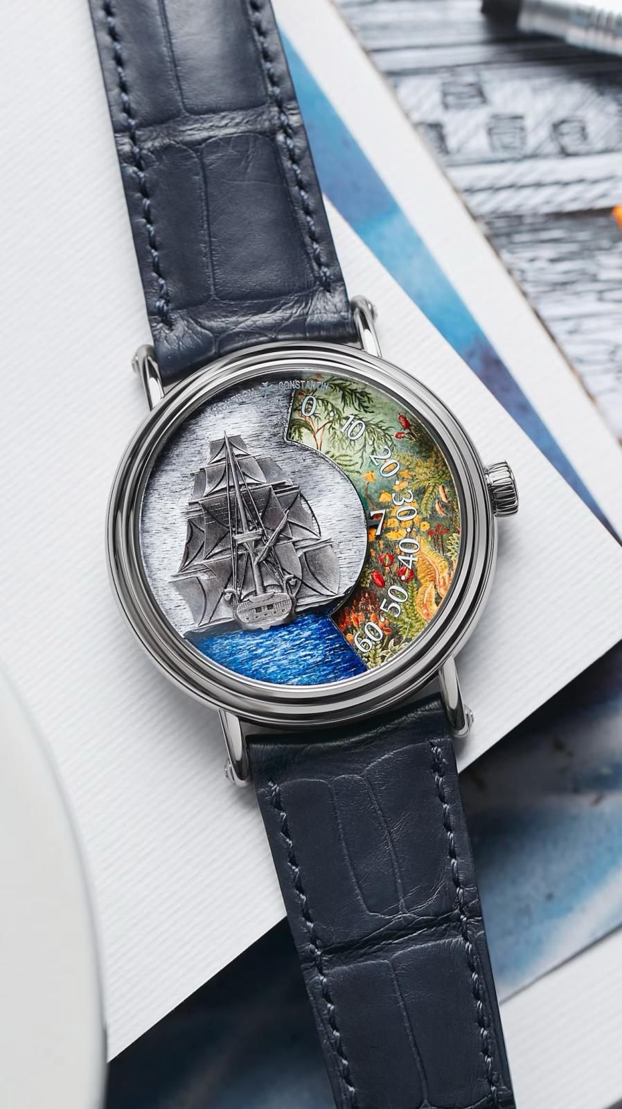 هذه الساعة تجسّد ذروة الحِرفية وتكامل فنون النقش والميناء وصناعة الساعات 