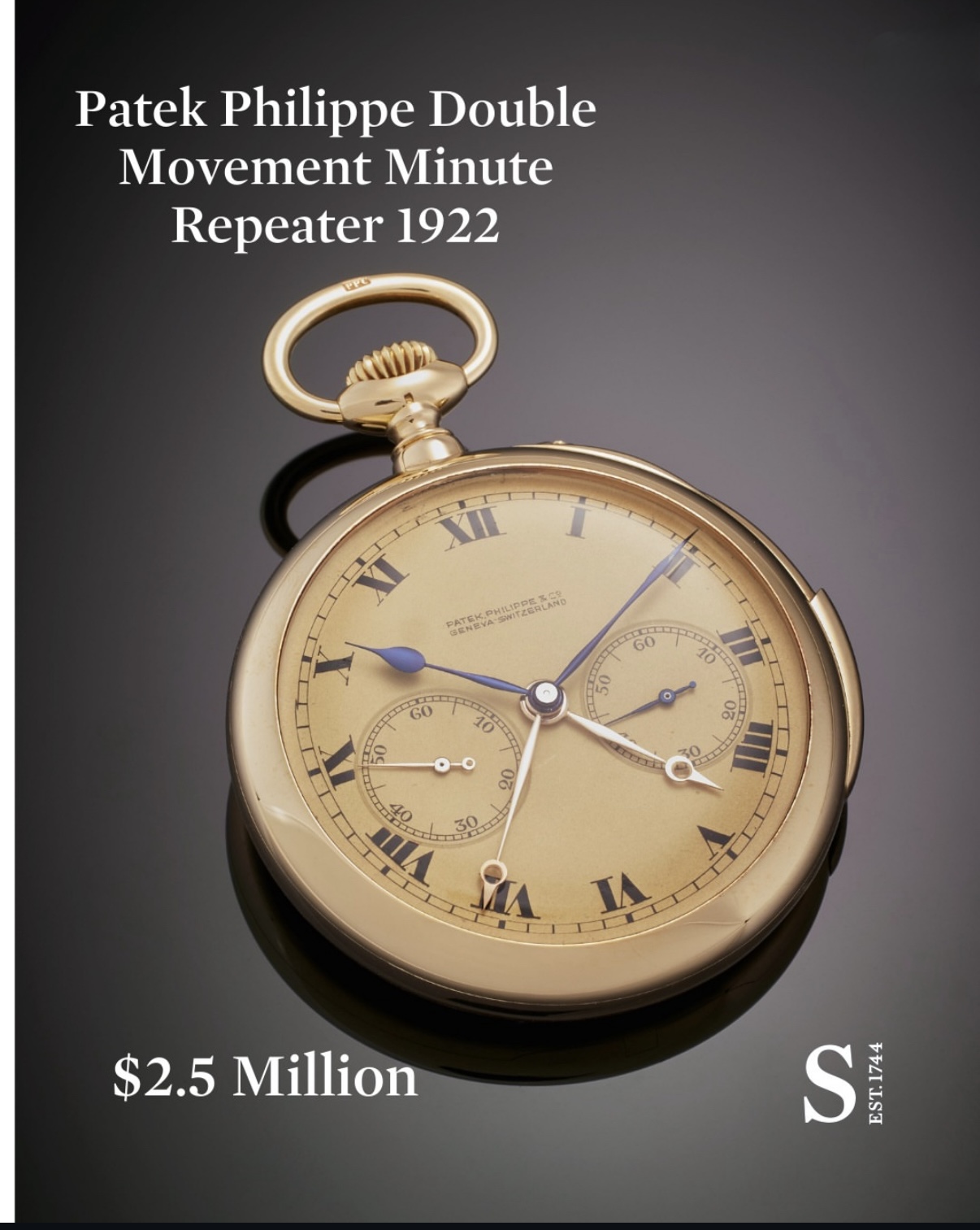 باتيك فيليب مكرر الدقائق بحركة مزدوجة 1922