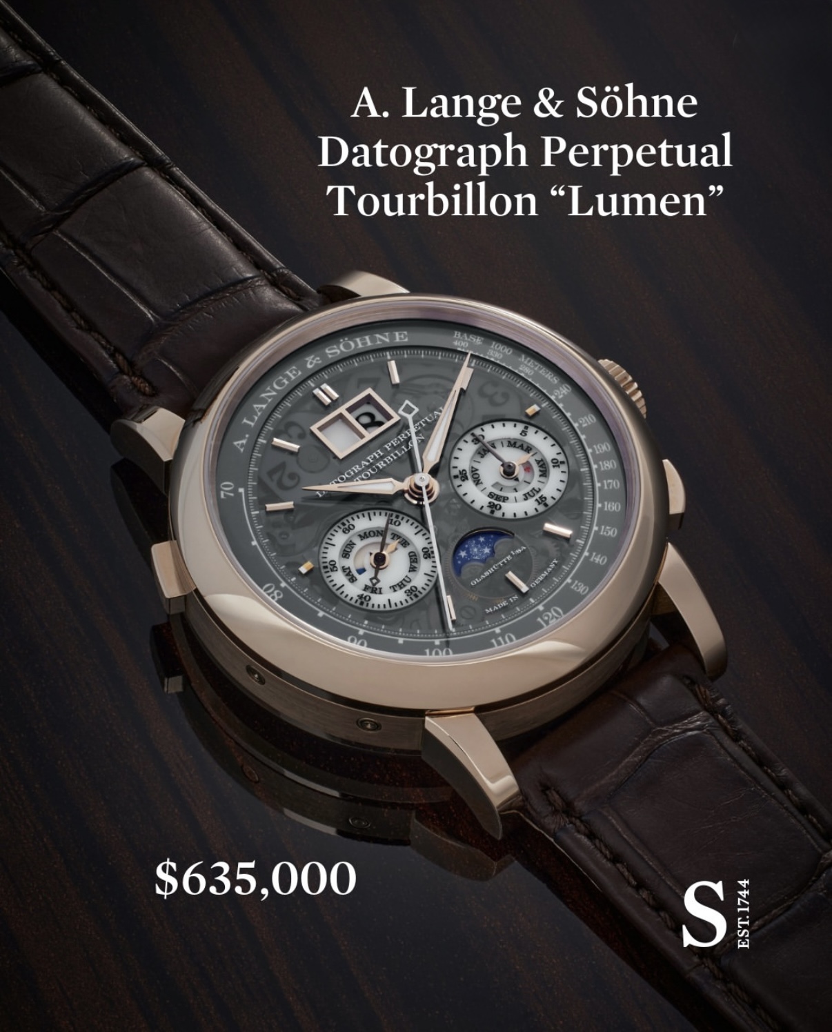 لانغه آند زونه داتوغراف التقويم الدائم مع توربيون "لومن" 