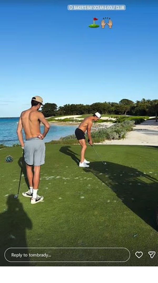 توم برادي يستعرض لياقته خلال عطلة مع ابنه في البهاما / المصدر: حساب توم برادي على Instagram