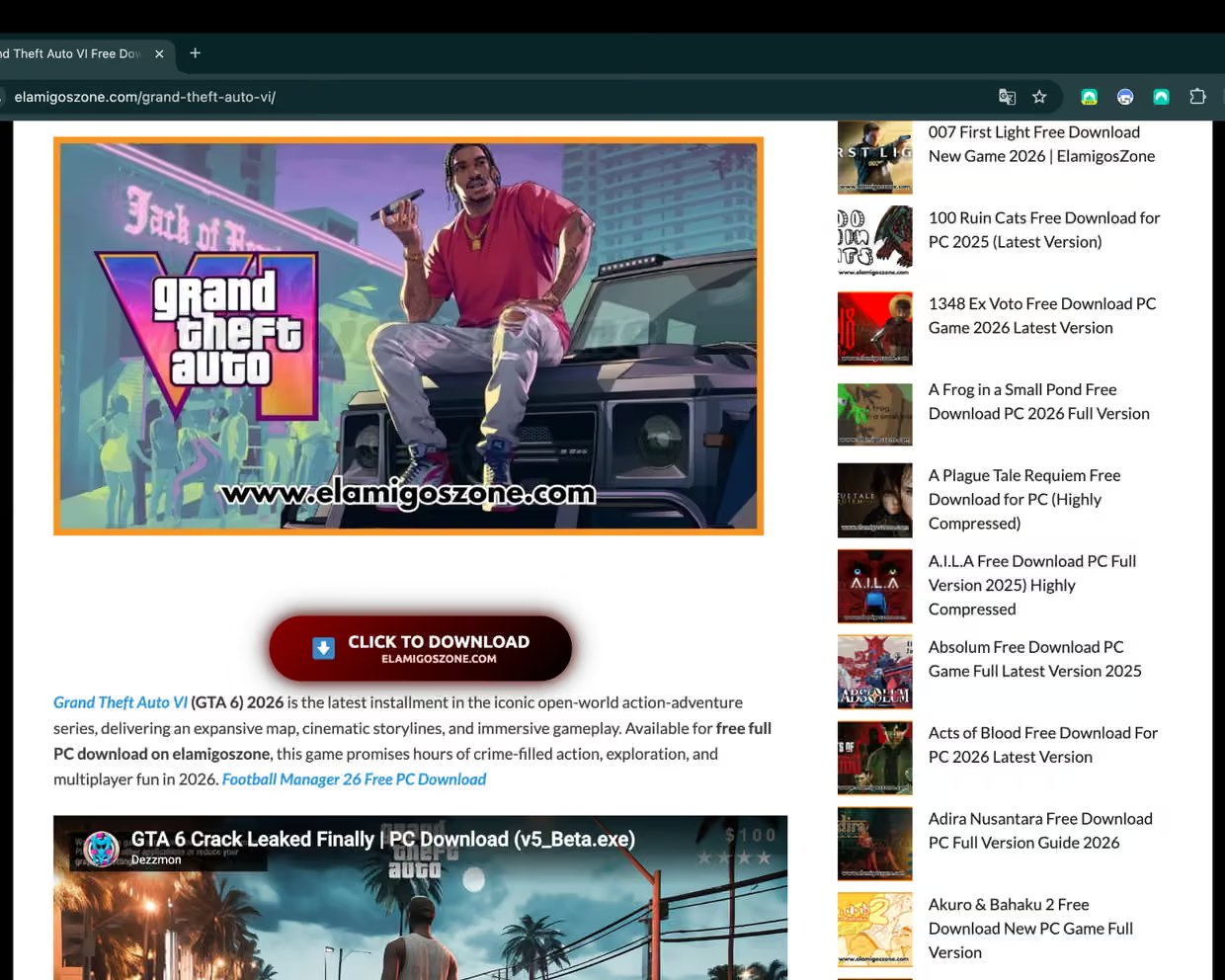 النسخة التجريبية المزعومة لـ GTA 6