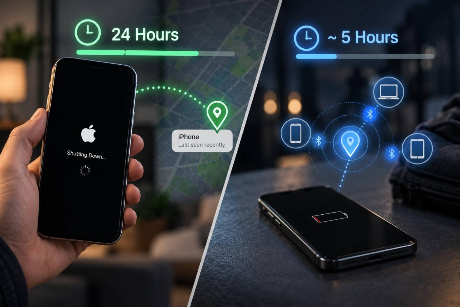 المدة الزمنية لتتبع iPhone