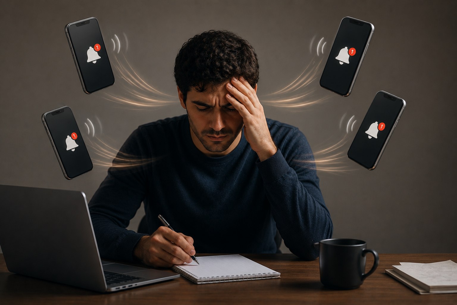 العقل البشري يستغرق في المتوسط 23 دقيقة ليستعيد كامل تركيزه بعد أي مقاطعة