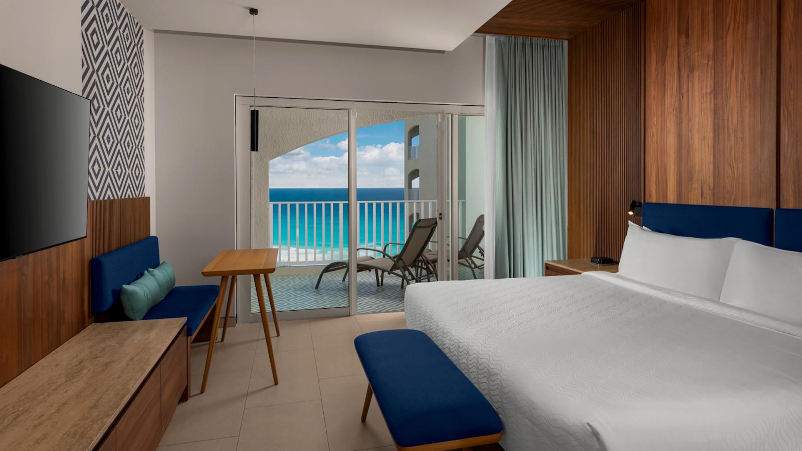 غرفة بإطلالة بحرية في منتجع هيلتون كانكون مار كاريبي 