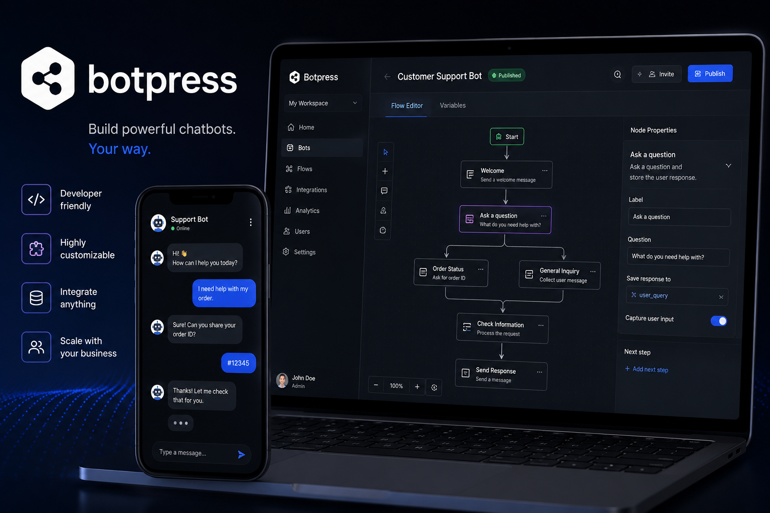 منصة Botpress