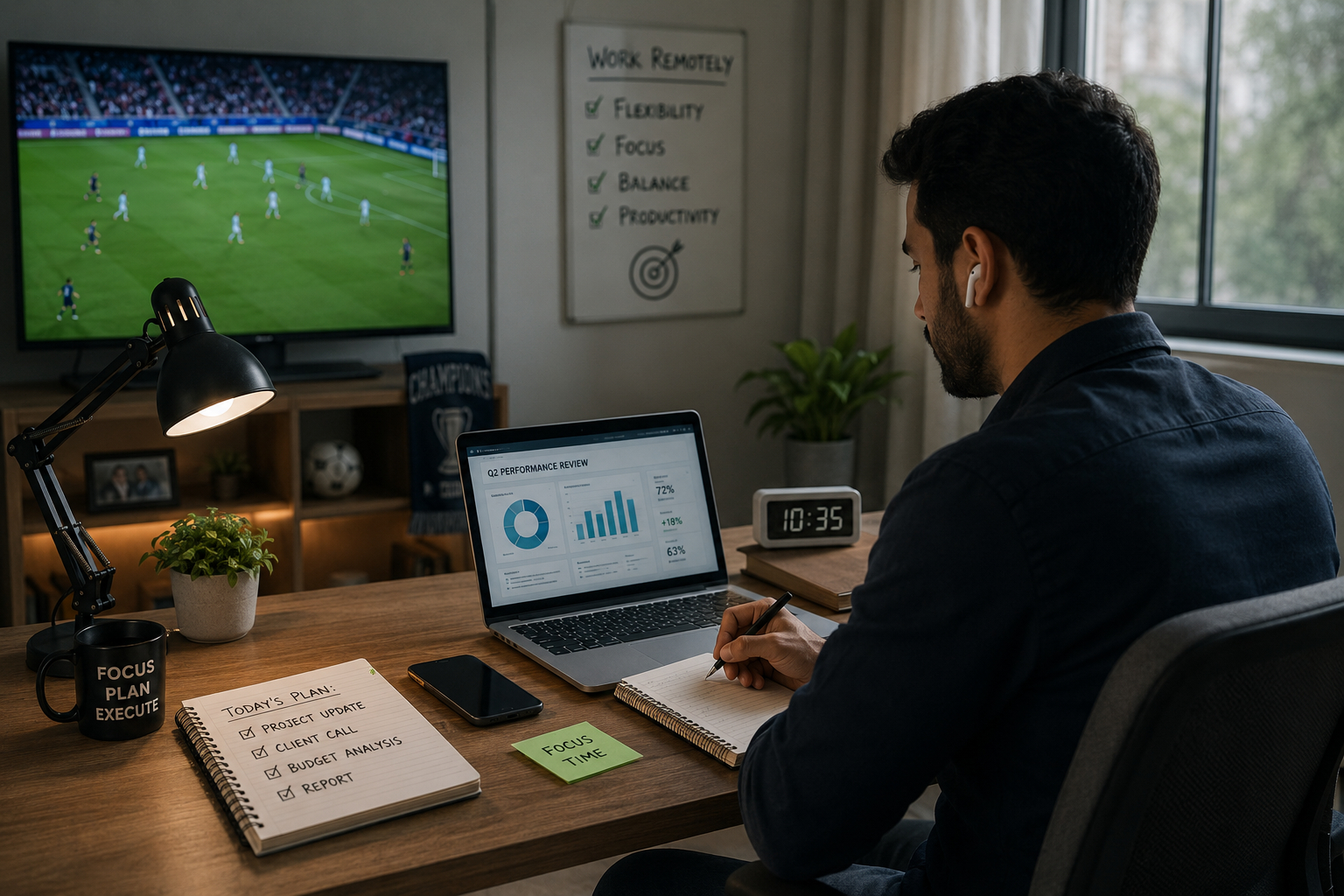 هل يمنحك العمل عن بُعد فرصة حقيقية للتركيز أثناء فترة كأس العالم؟
