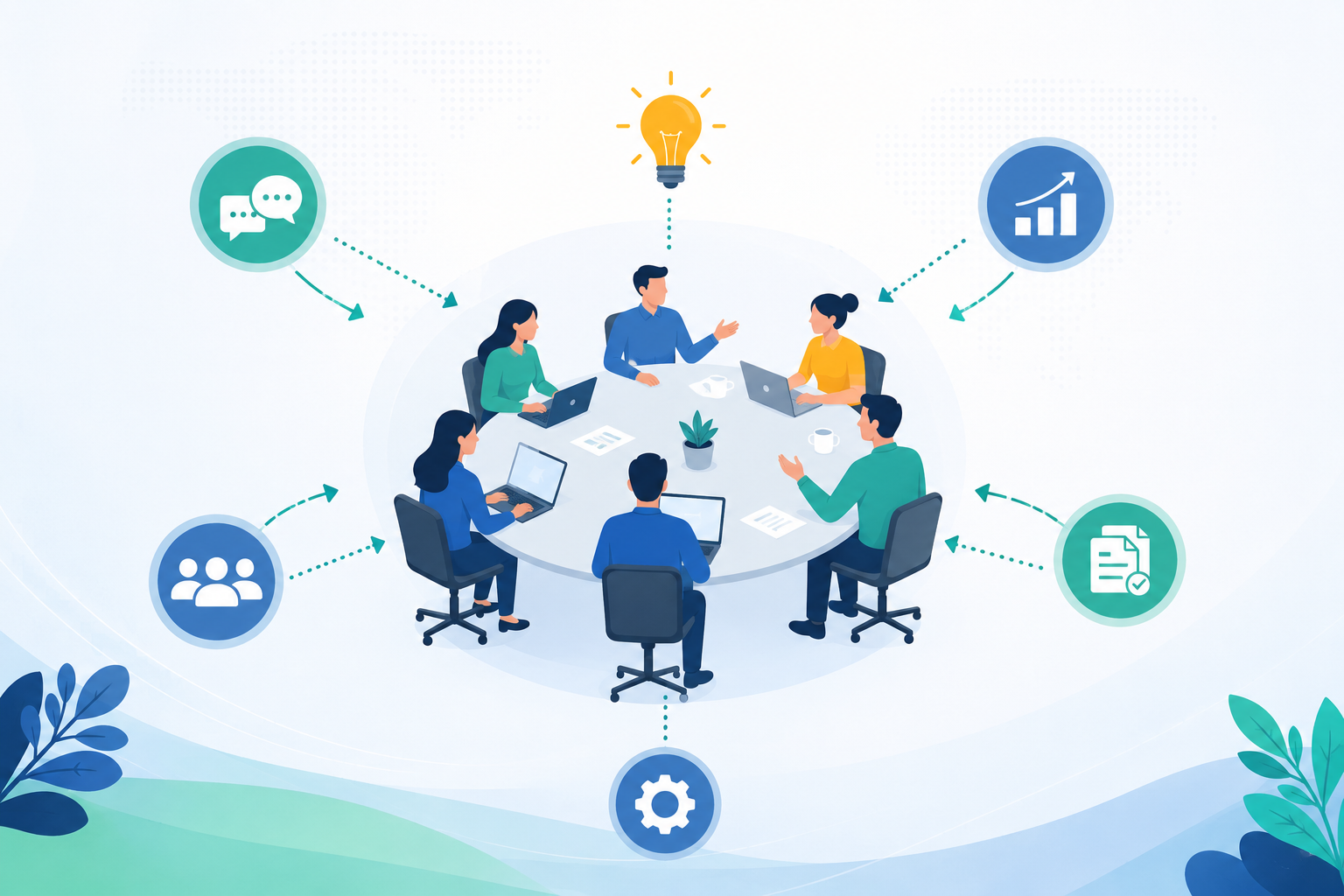 الهيكل المسطح: حين يصبح التواصل داخل الشركات من سلسلة أوامر معقدة إلى مساحة أسرع وأكثر مرونة